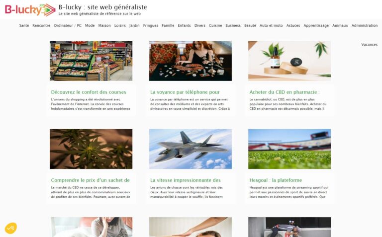B-lucky - Le site web généraliste de référence sur le web