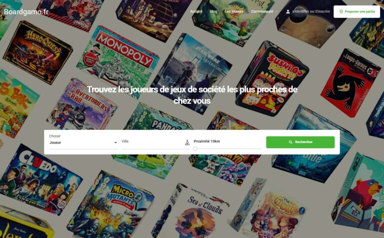 Boardgamo.fr - Trouvez les joueurs de jeux de société les plus proches de chez vous