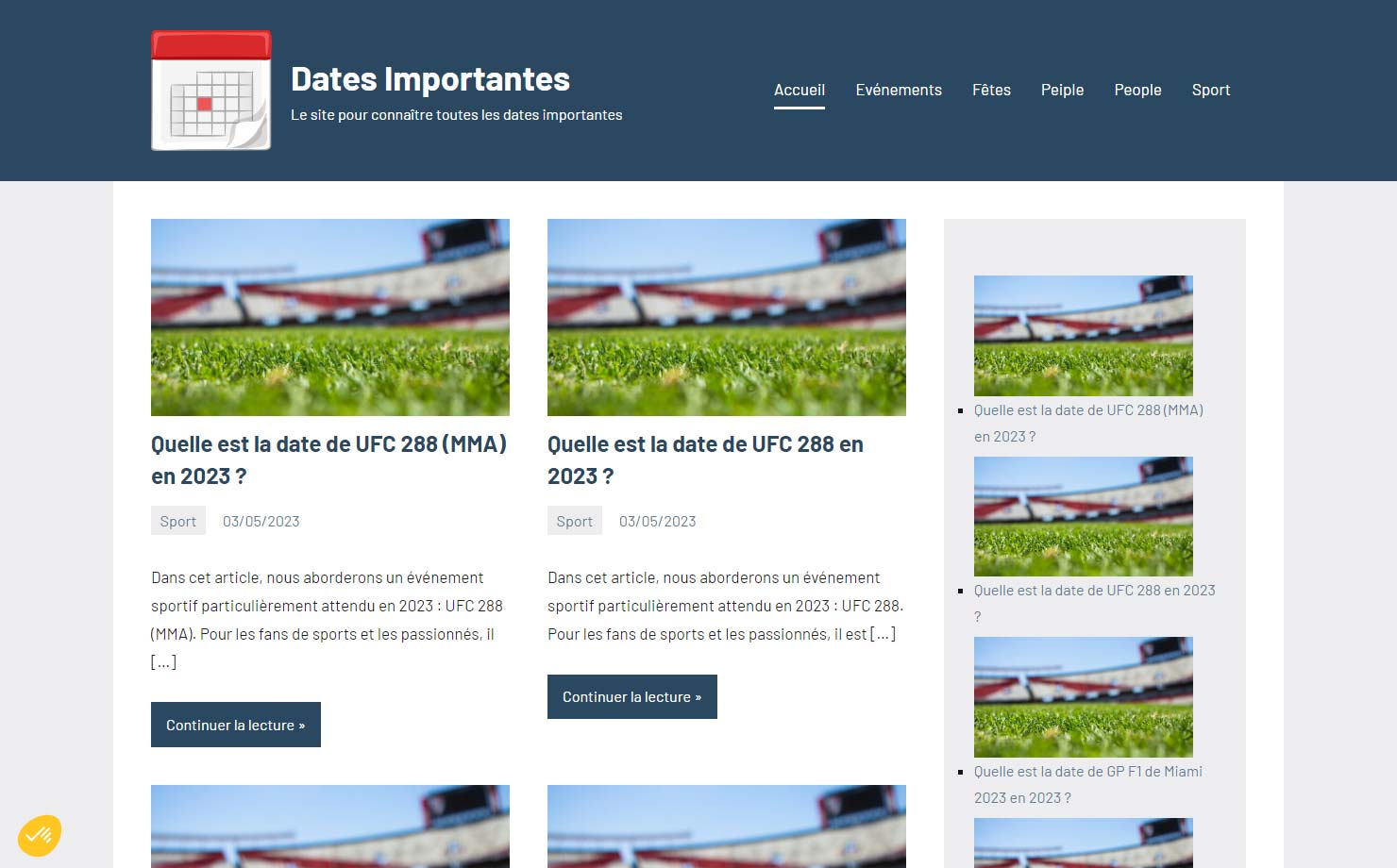 Dates Importantes - Le site pour connaître toutes les dates importantes