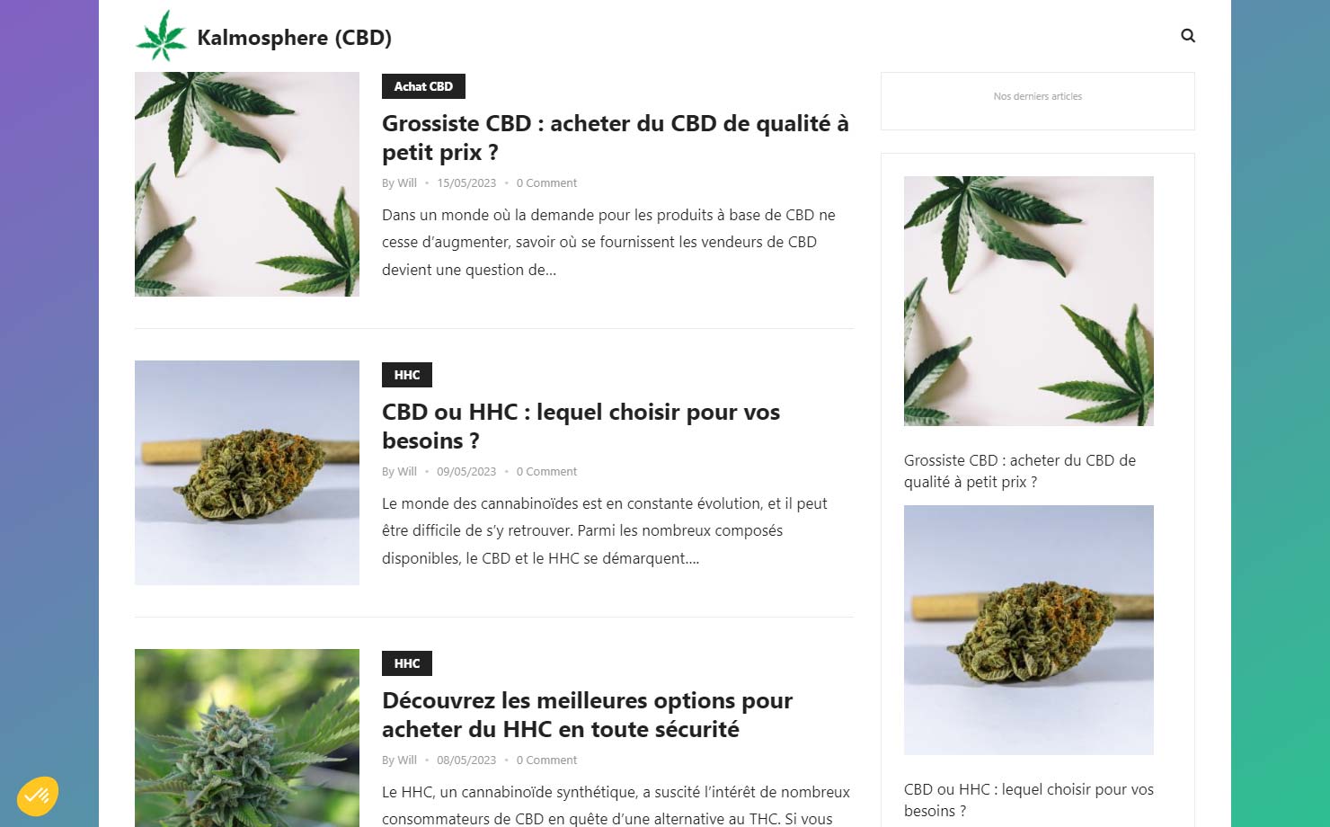 Kalmosphere - Site CBD