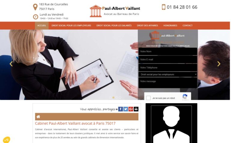 Paul-Albert Vaillant - Avocat à Paris