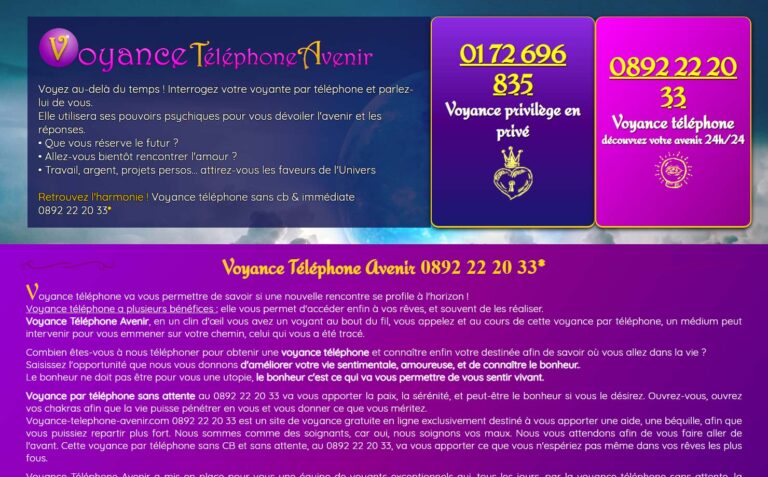 Voyance Téléphone Avenir - Appeler une voyante gratuite