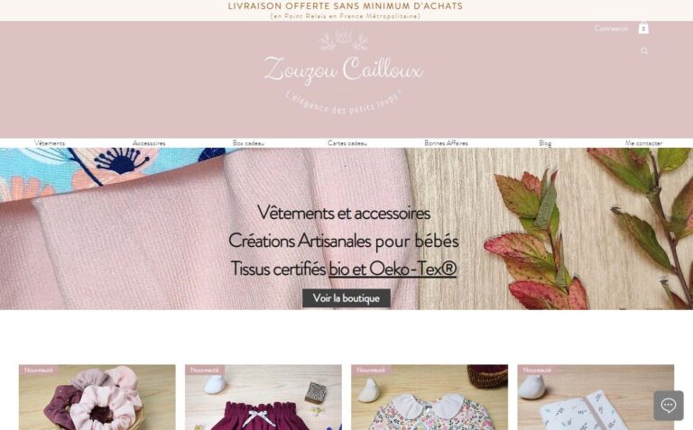 Zouzou Cailloux - Vêtements pour bébé et accessoires pour la famille