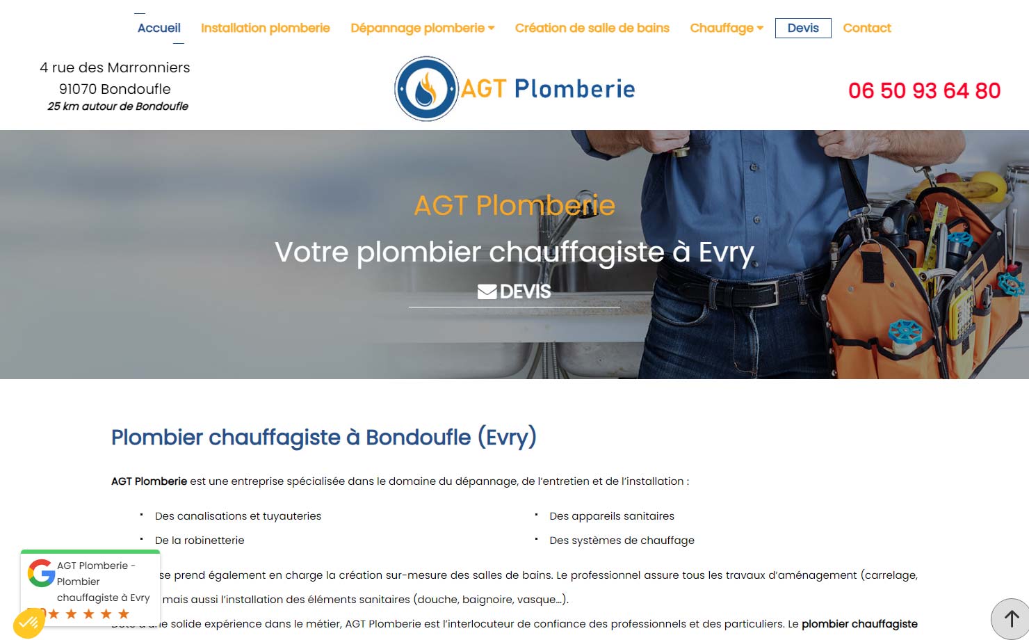 AGT Plomberie - Plomberie à Bondoufle