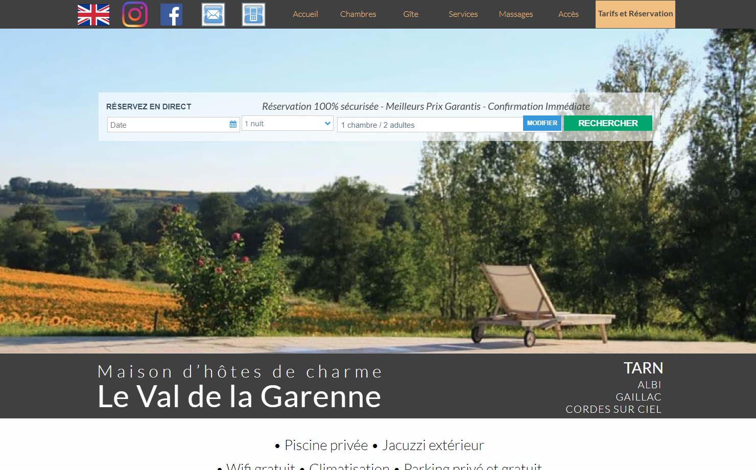 Chambres d’hôtes de charme - Gîte dans le Tarn près de Gaillac et Albi