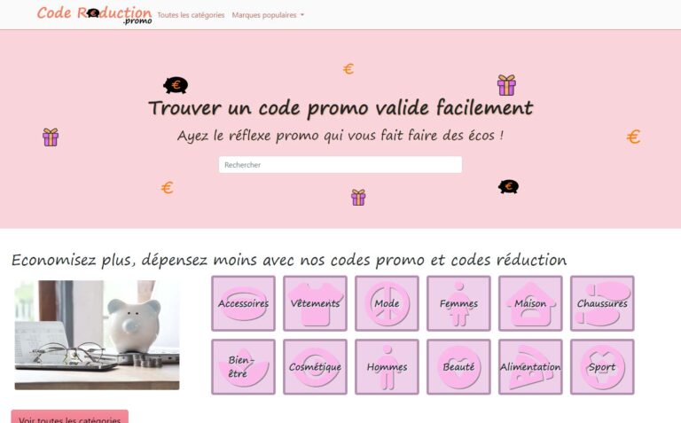 CodeReduction.promo - Trouver facilement un code promo valide