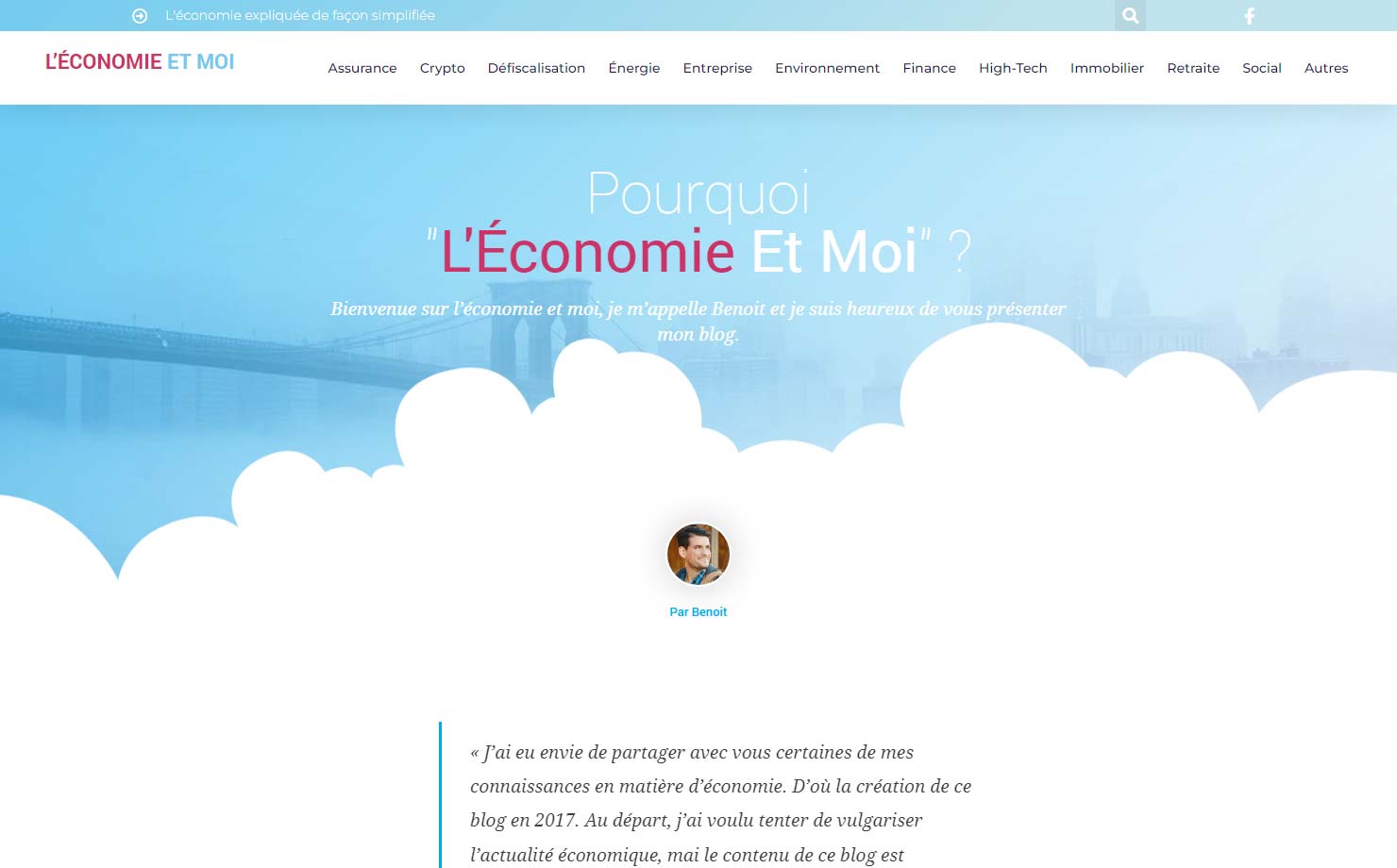 L'Economie et Moi - Un blog complet sur l'économie