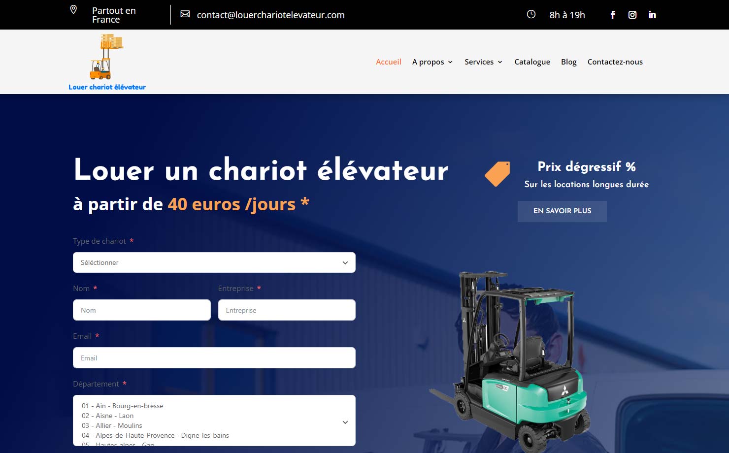 Louer chariot élévateur