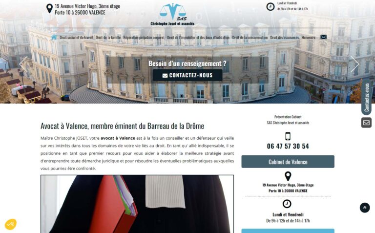 SAS Christophe Joset et associés - Cabinet d'avocat à Valence