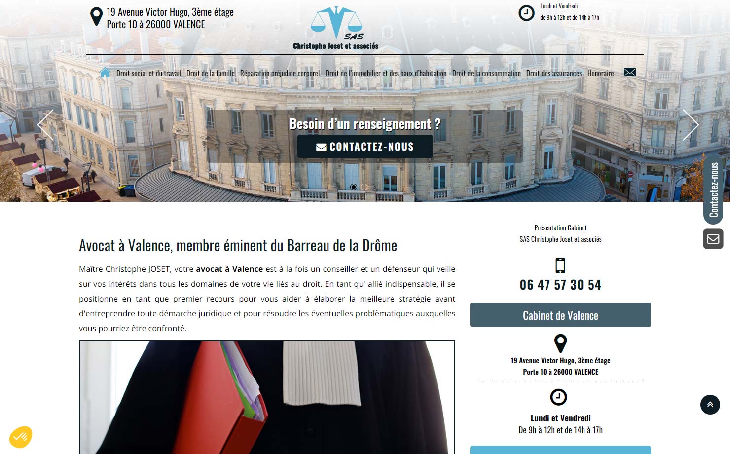 SAS Christophe Joset et associés - Cabinet d'avocat à Valence