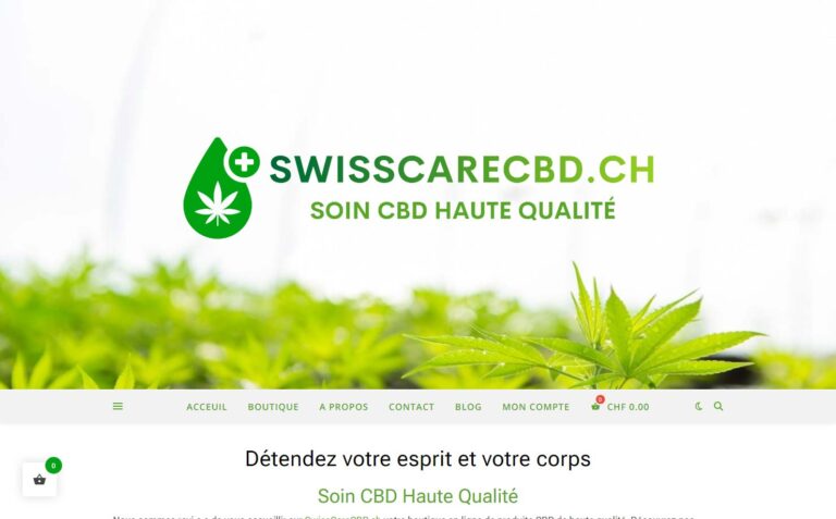 Swiss Care CBD - Soins CBD de belle qualité