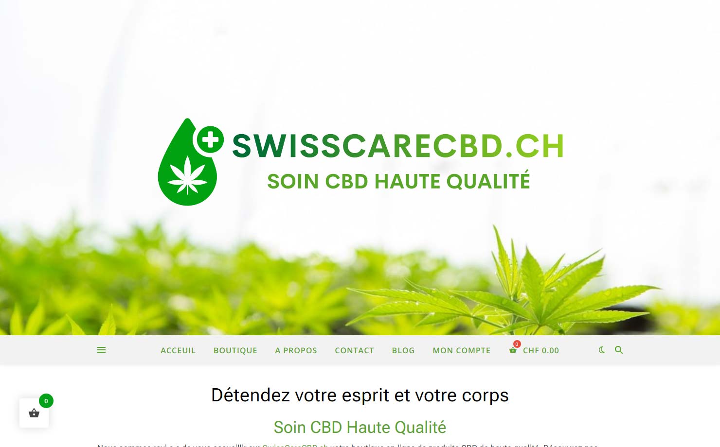 Swiss Care CBD - Soins CBD de belle qualité