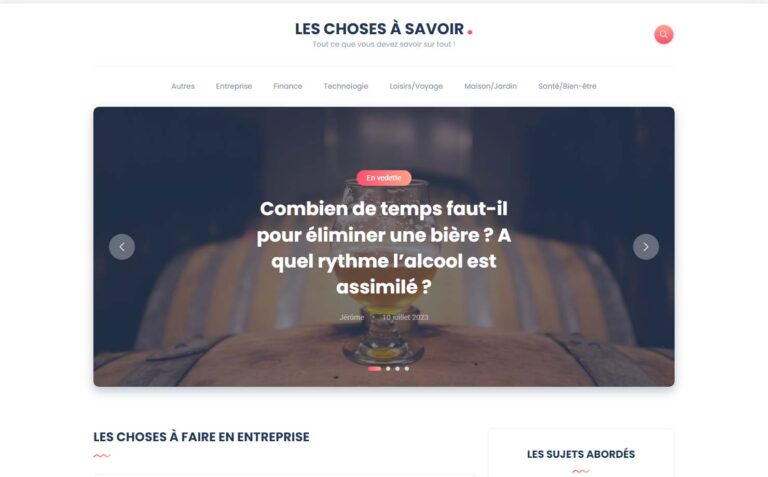 Les Choses à Savoir
