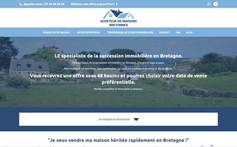 Acheteur de Maisons Bretonnes - Spécialistes de la succession immobilière
