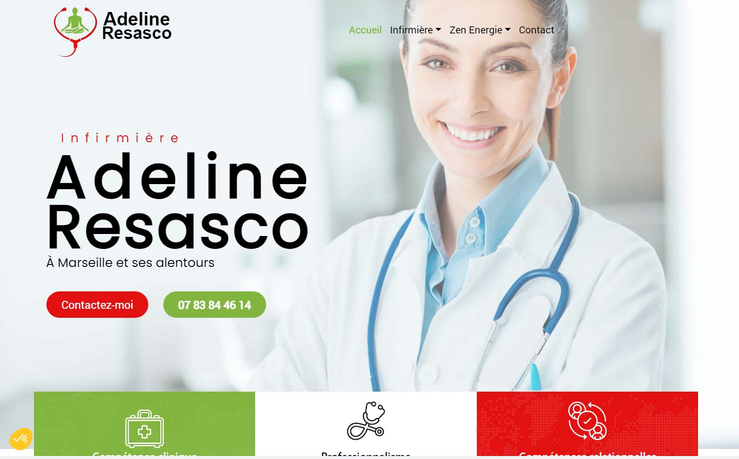 Adeline Resasco - Infirmière et Zen énergie