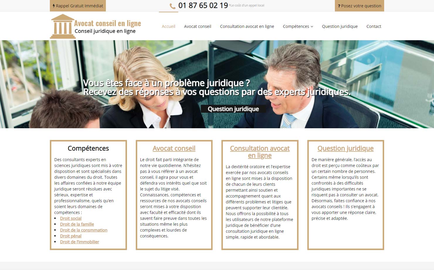 Contacter un avocat pour un Conseil en Ligne