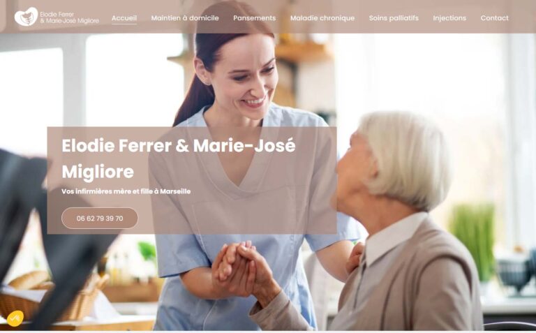 Elodie Ferrer et Marie-José Migliore - Infirmière à domicile à Marseille
