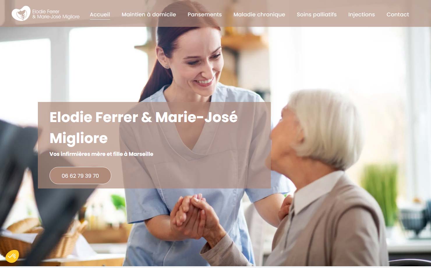 Elodie Ferrer et Marie-José Migliore - Infirmière à domicile à Marseille