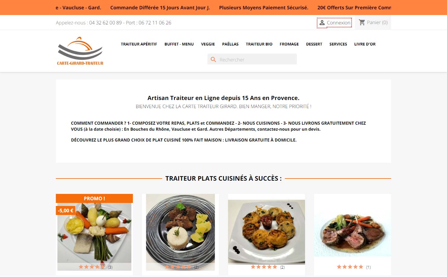 Carte Traiteur Girard