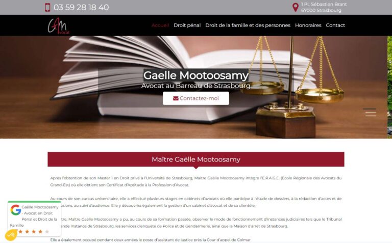 Gaelle Mootoosamy - Avocate au Barreau de Strasbourg