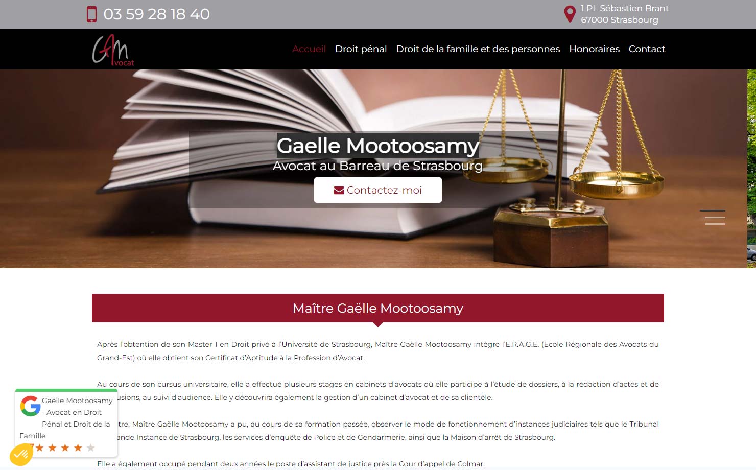 Gaelle Mootoosamy - Avocate au Barreau de Strasbourg