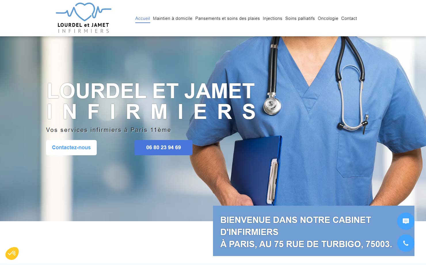 Lourdel et Jamet Infirmiers - Soins palliatifs à domicile à Paris