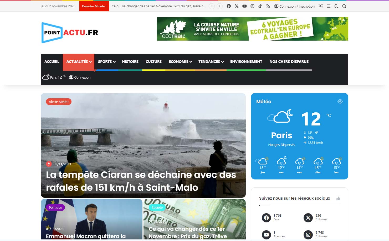 PointActu.fr - Votre Fenêtre sur le Monde de l'Information