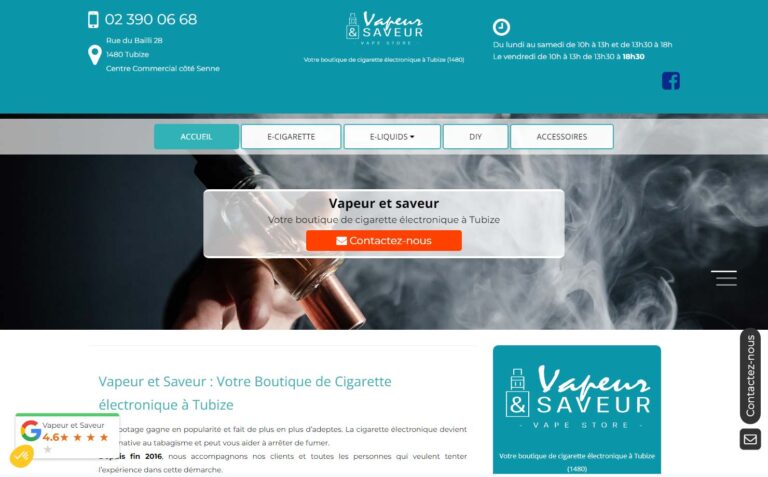 Vapeur et Saveur - Cigarette électronique à Tubize en Belgique
