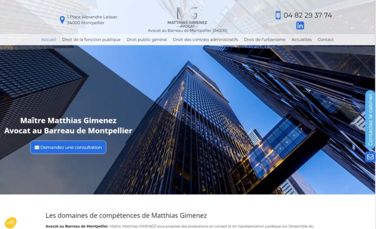 Maitre Mathias Gimenez Avocat à Montpellier