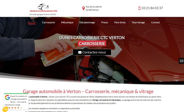 Dunes Carrosserie CTC - Réparation de carrosserie dans le 62