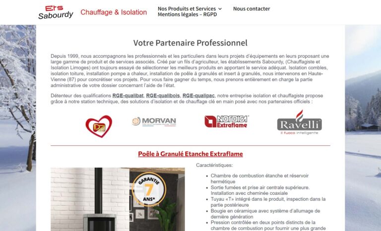 Ets Sabourdy - Isolation Chauffage Limoges