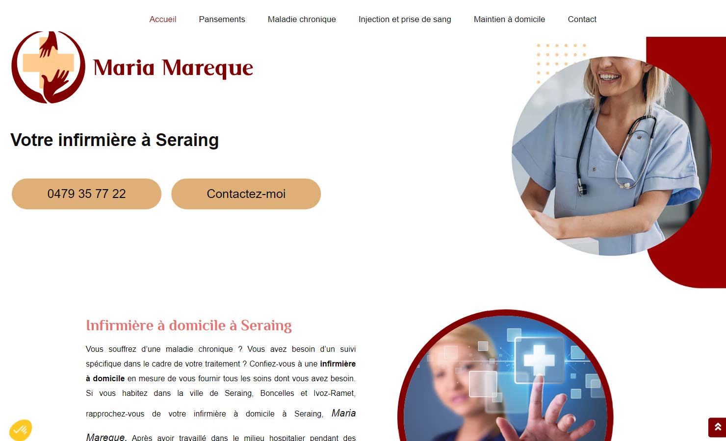 Maria Mareque - Infirmière à Seraing