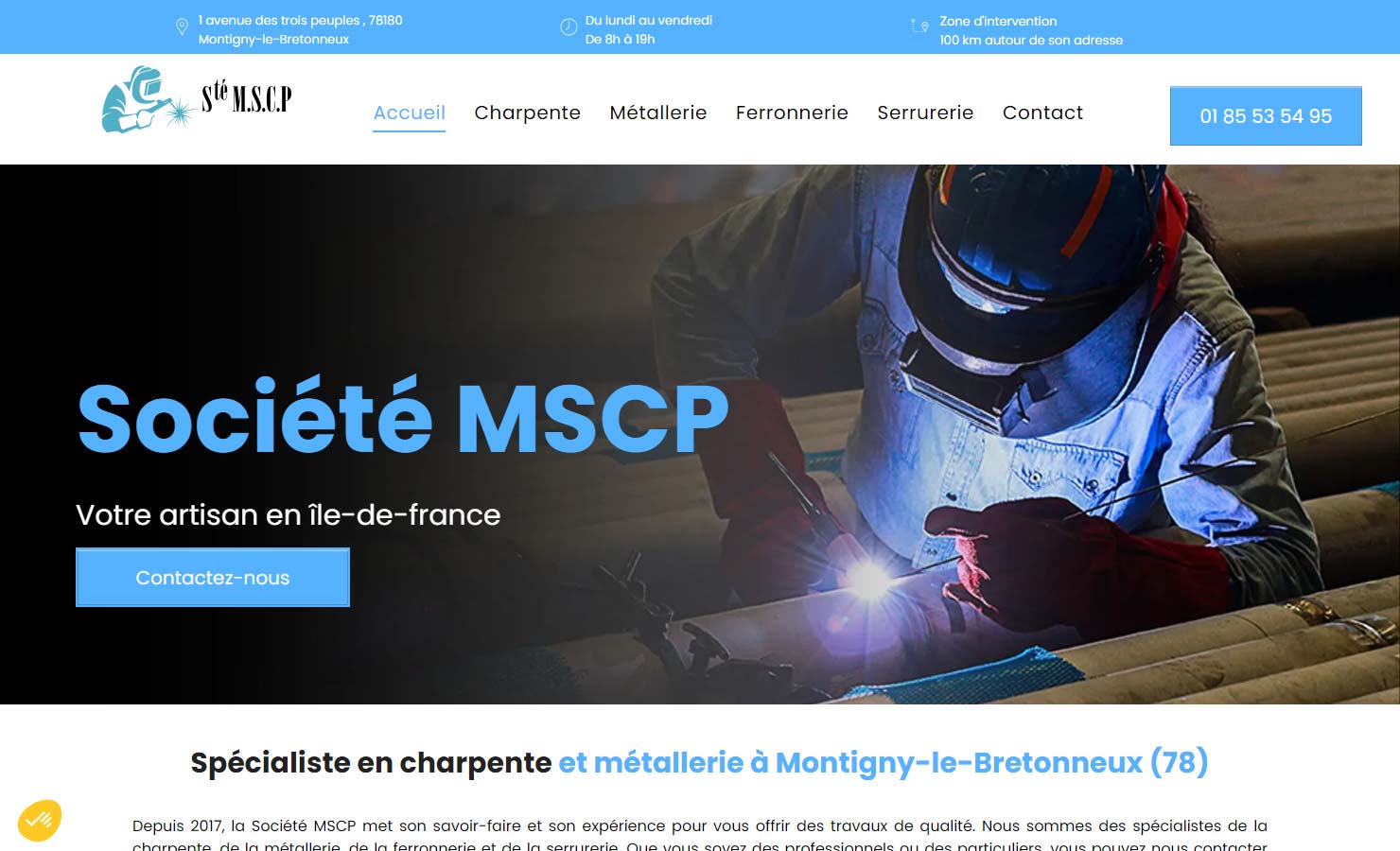Société MSCP - Travaux de charpente et de métallerie dans le 78