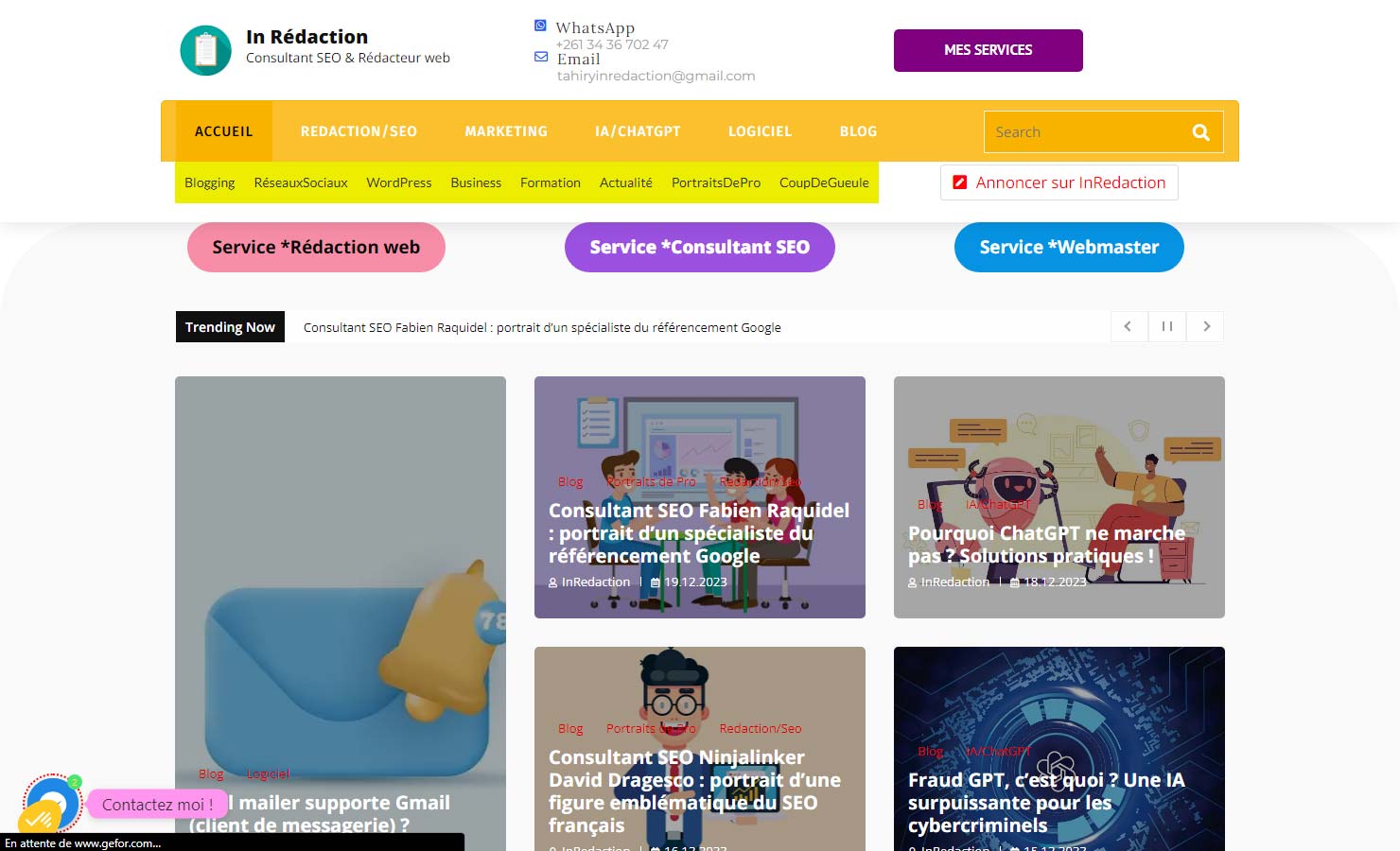 InRedaction – Consultant SEO à Madagascar et rédacteur web