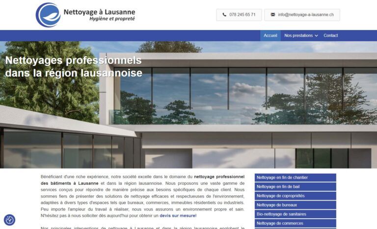 Nettoyage à Lausanne