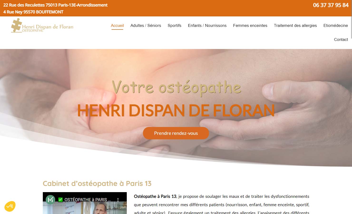 Ostéopathe Henri Dispan à Paris 13