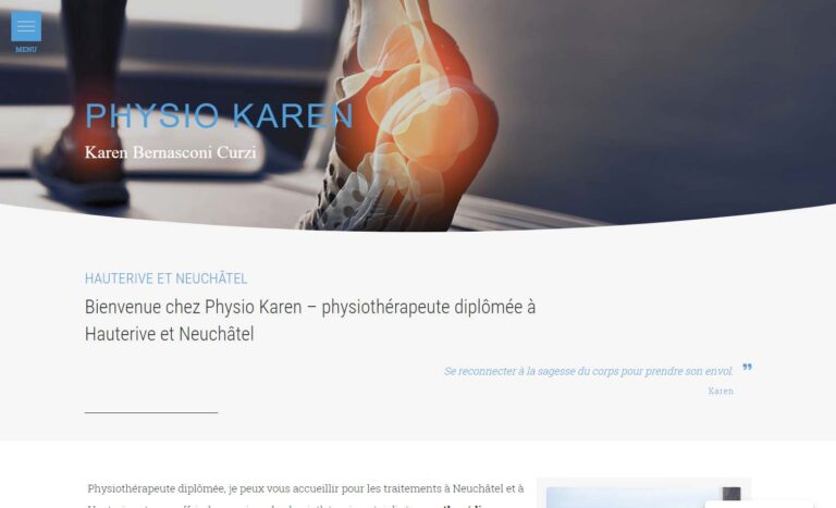 Karen Bernasconi Curzi, physiothérapeute diplômée