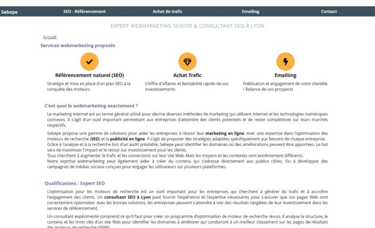 Sebepe : Consultant SEO Senior à Lyon