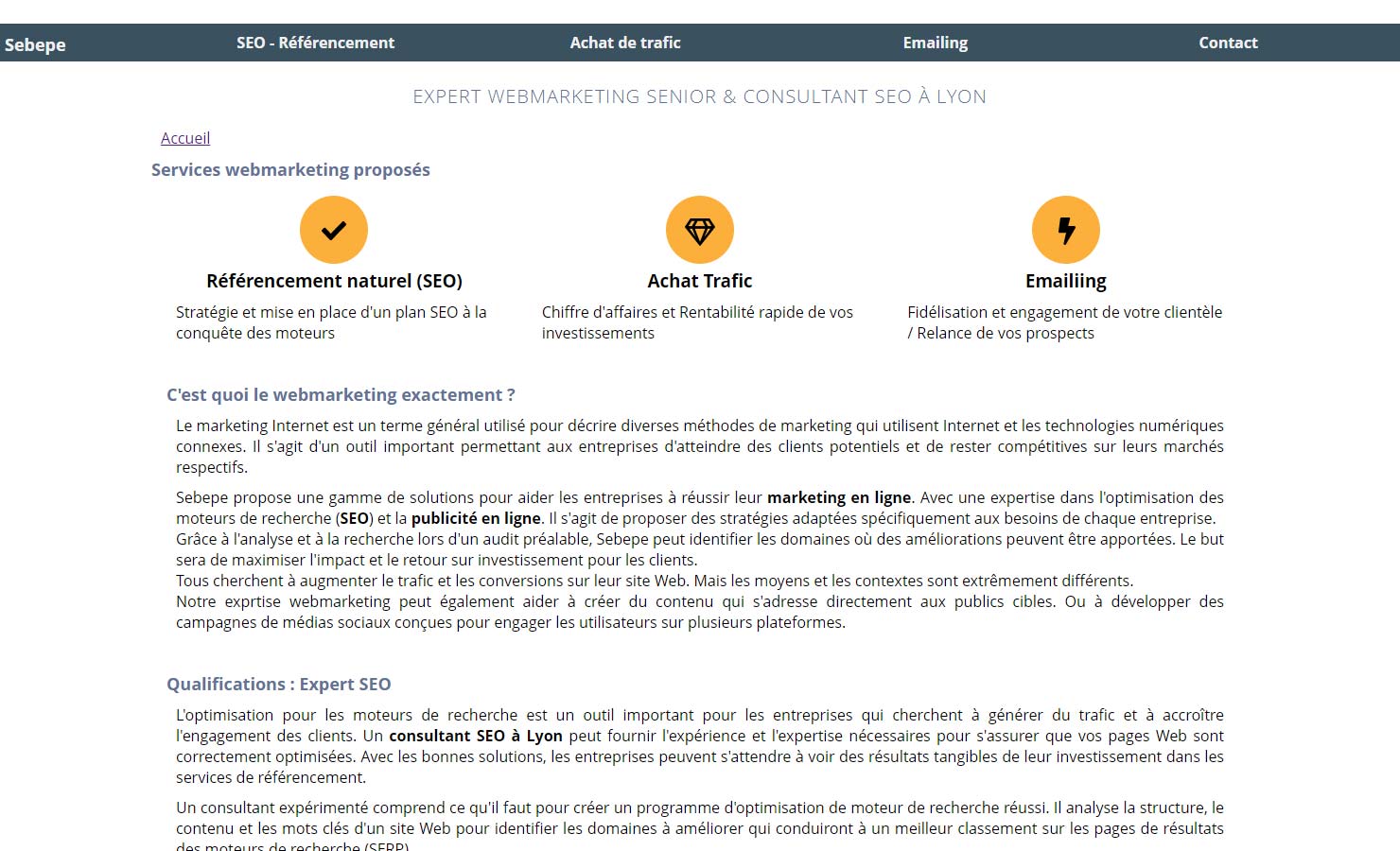 Sebepe : Consultant SEO Senior à Lyon