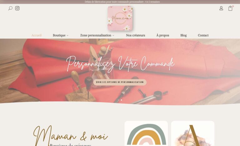 Boutique Maman et Moi : Un Univers de Créations Uniques et Personnalisées pour Maman et Bébé