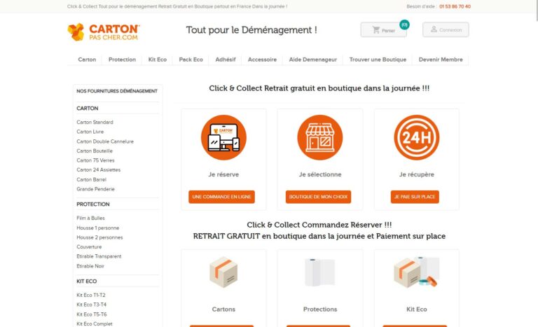 Carton déménagement pas cher