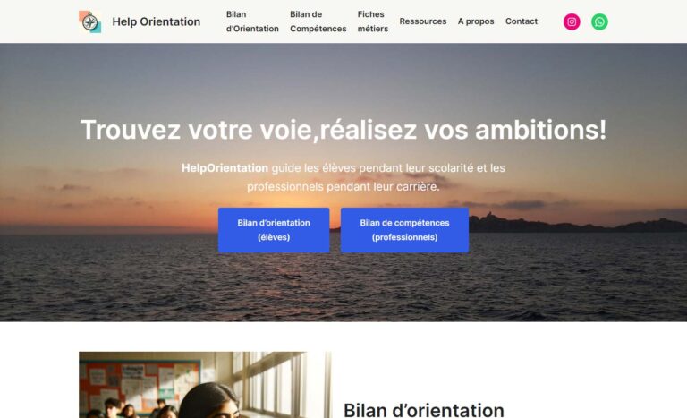 Help Orientation | Test d'orientation scolaire | bilan de compétences