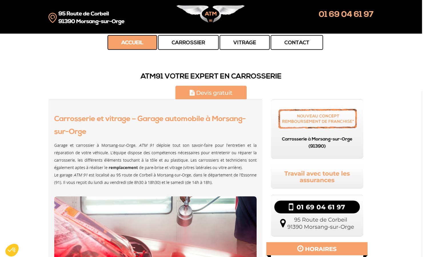ATM 91 - Remplacement de pare-brise à Morsang-sur-Orge