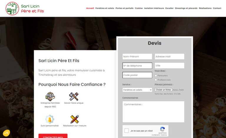 Licin Père et Fils Menuisier - Escaliers sur mesure à Rennes