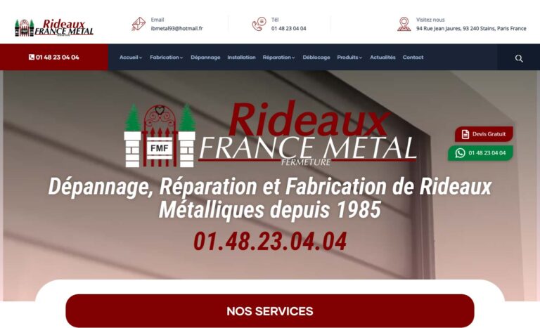 France Métal Fermeture - Dépannage rideaux métallique
