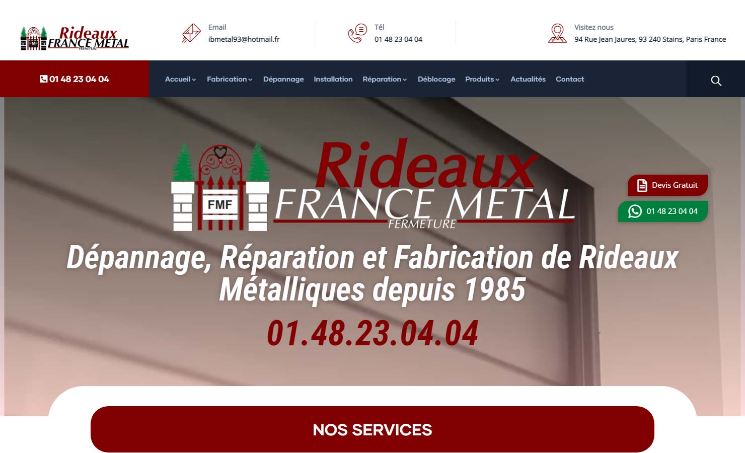 France Métal Fermeture - Dépannage rideaux métallique