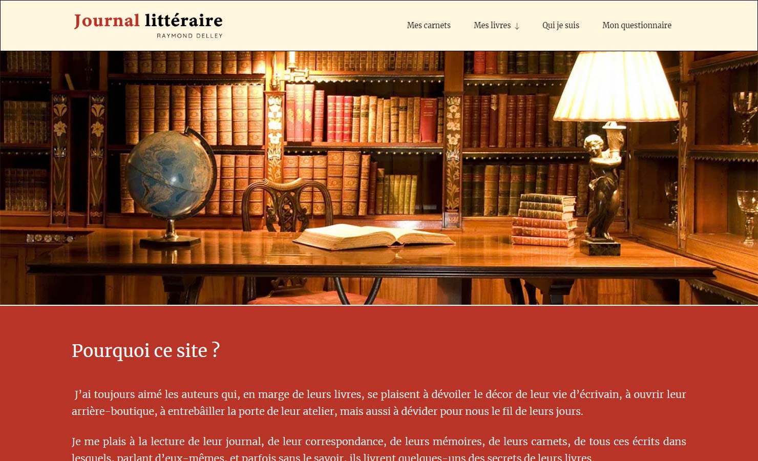 Carnets littéraires de Raymond Delley