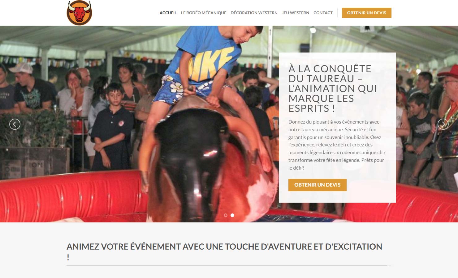 Rodéo mécanique avec Animation Plus Sàrl