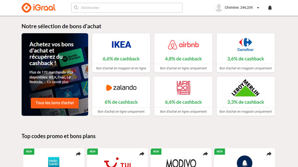 Sites marchands partenaires iGraal