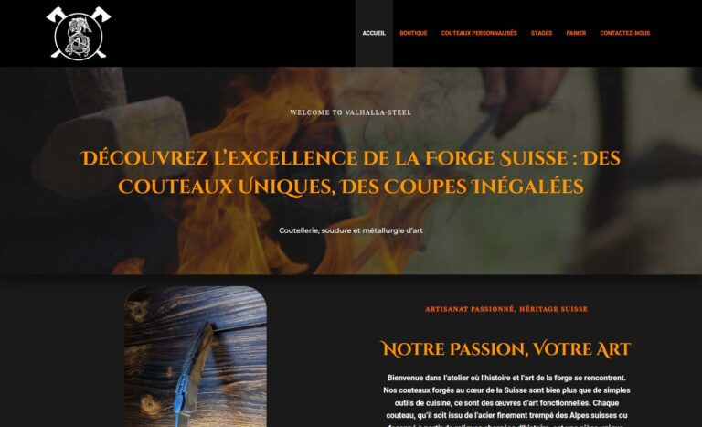 Valhalla Steel, forge de couteaux uniques
